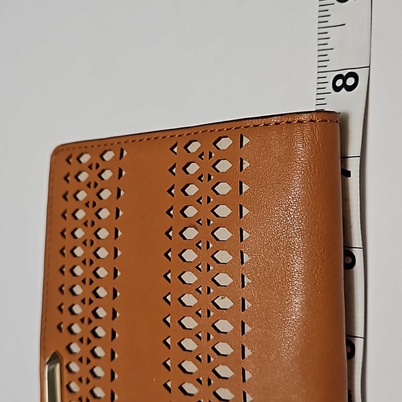 Stella & Dot Brown Checkbook Charge Card Coin Wallet #P-19 - Picture 7 of 14